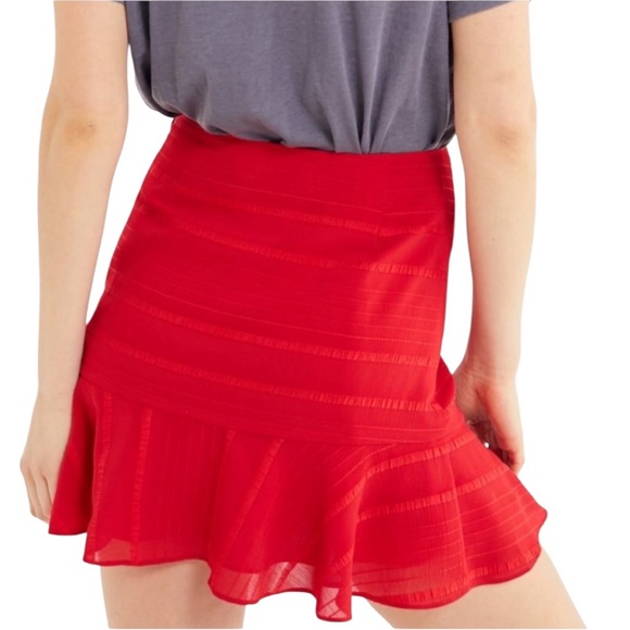 EUC Urban Outfitters “Nora” Ruched Button Front Mini Skirt - Picture 3 of 12